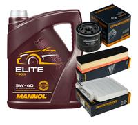 DENCKERMANN Controllo Set MANNOL Elite 5W-40 5L Per Dacia Duster Logan MCV