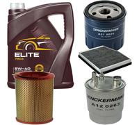 DENCKERMANN Controllo Set MANNOL Elite 5W-40 5L Per Fiat Doblo Cargo 1.9 JTD
