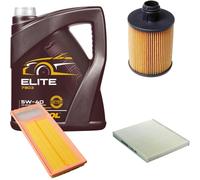 DENCKERMANN Controllo Set MANNOL Elite 5W-40 5L Per Fiat Panda 1.3 D