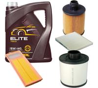 DENCKERMANN Controllo Set MANNOL Elite 5W-40 5L Per Fiat Panda 1.3 D
