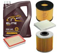 DENCKERMANN Controllo Set MANNOL Elite 5W-40 5L Per Opel Meriva