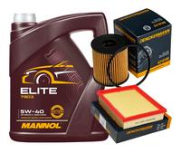 DENCKERMANN Controllo Set MANNOL Elite 5W-40 5L Per Peugeot 206 CC 1.6 16V