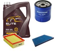 Denckermann Controllo Set mannol Elite 5W-40 5L per Peugeot 206 Cc 2.0 S16
