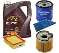 DENCKERMANN Controllo Set MANNOL Elite 5W-40 5L Per Peugeot 206 Schrägheck