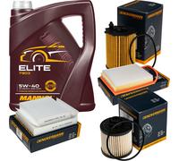 DENCKERMANN Controllo Set MANNOL Elite 5W-40 5L Per Peugeot 208