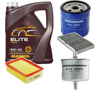 DENCKERMANN Controllo Set MANNOL Elite 5W-40 5L Per Peugeot 307 CC 2.0 16V