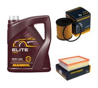 DENCKERMANN Controllo Set MANNOL Elite 5W-40 5L Per Peugeot 307 CC 2.0 16V