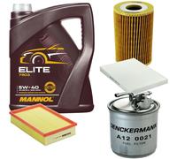 Denckermann Controllo Set mannol Elite 5W-40 5L per VW Caddy II Furgonato 1.9