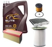 DENCKERMANN Controllo Set MANNOL Elite 5W-40 5L Per VW Caddy IV Kasten 1.2