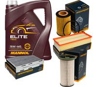 DENCKERMANN Controllo Set MANNOL Elite 5W-40 5L Per VW Caddy IV Kasten 1.2