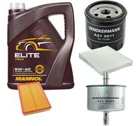 DENCKERMANN Controllo Set MANNOL Elite 5W-40 5L Per VW Fox 1.4