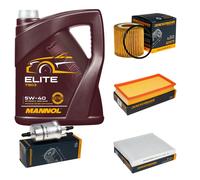 DENCKERMANN Controllo Set MANNOL Elite 5W-40 5L Per VW Polo 1.2 12V Seat