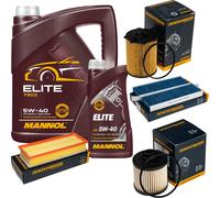 DENCKERMANN Controllo Set MANNOL Elite 5W-40 6L Per Citroën Berlingo Kasten