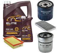 DENCKERMANN Controllo Set MANNOL Elite 5W-40 6L Per Fiat Marea Weekend 1.9
