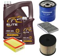 DENCKERMANN Controllo Set MANNOL Elite 5W-40 6L Per Peugeot 307 Break 2.0