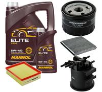 DENCKERMANN Controllo Set MANNOL Elite 5W-40 6L Per Renault Laguna II 1.9