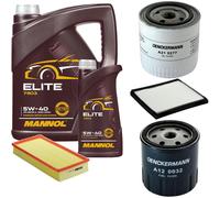 DENCKERMANN Controllo Set MANNOL Elite 5W-40 6L Per Volvo V40 Kombi 1.9 DI