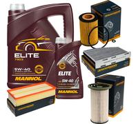 DENCKERMANN Controllo Set MANNOL Elite 5W-40 6L Per VW Caddy IV Kasten 1.2