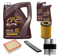 Denckermann Controllo Set mannol Elite 5W-40 7L per BMW 3er Cabriolet 320
