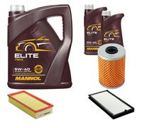 Denckermann Controllo Set mannol Elite 5W-40 7L per BMW 5er 520i 24V 525i