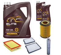 Denckermann Controllo Set mannol Elite 5W-40 7L per BMW Di 5er 520i