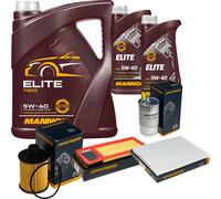 DENCKERMANN Controllo set MANNOL Elite 5W-40 7L per Fiat Grande Punto 1.3 D