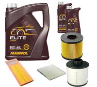 DENCKERMANN Controllo Set MANNOL Elite 5W-40 7L Per Fiat Panda 1.3 D