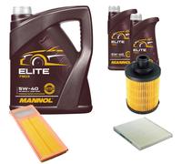 DENCKERMANN Controllo Set MANNOL Elite 5W-40 7L Per Fiat Panda 1.3 D