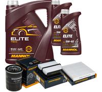 DENCKERMANN Controllo Set MANNOL Elite 5W-40 7L Per Honda Jazz III 1.3I 1.2