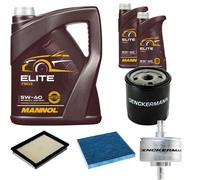 Denckermann Controllo Set mannol Elite 5W-40 7L per Mazda 2 1.4 1.25