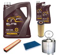 DENCKERMANN Controllo Set MANNOL Elite 5W-40 7L Per Mercedes-Benz C-Klasse