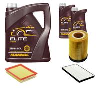 DENCKERMANN Controllo Set MANNOL Elite 5W-40 7L Per Opel Corsa B 1.0I 12V
