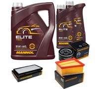 DENCKERMANN Controllo Set MANNOL Elite 5W-40 7L Per Opel Vivaro Kasten 2.0
