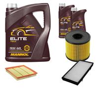 DENCKERMANN Controllo Set MANNOL Elite 5W-40 7L Per Opel Vivaro Kasten 2.5