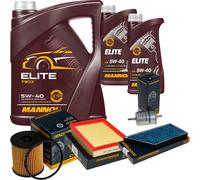 DENCKERMANN Controllo Set MANNOL Elite 5W-40 7L Per Peugeot 206 CC 1.6 16V