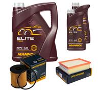 DENCKERMANN Controllo Set MANNOL Elite 5W-40 7L Per Peugeot 307 CC 2.0 16V