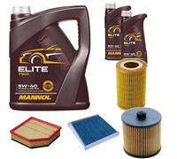 DENCKERMANN Controllo Set MANNOL Elite 5W-40 7L Per Volvo V70 II 2.4 D5 XC70