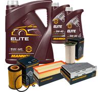 DENCKERMANN Controllo Set MANNOL Elite 5W-40 7L Per VW Caddy IV Kasten 1.2