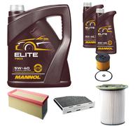DENCKERMANN Controllo Set MANNOL Elite 5W-40 7L Per VW Caddy IV Kasten 1.2