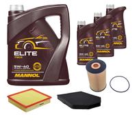 DENCKERMANN Controllo Set MANNOL Elite 5W-40 8L Per Audi A8 3.3 TDI Quattro