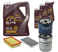 DENCKERMANN Controllo Set MANNOL Elite 5W-40 8L Per Fiat Marea Weekend 1.9