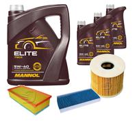 Denckermann Controllo Set mannol Elite 5W-40 8L per Fiat Scudo Scatola 2.0 D.