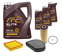 DENCKERMANN Controllo Set MANNOL Elite 5W-40 8L Per Mercedes-Benz SLK 200