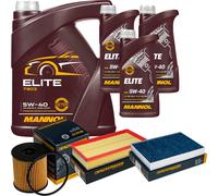 Denckermann Controllo Set mannol Elite 5W-40 8L per Peugeot 508 Sw I 2.0