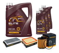 Denckermann Controllo Set mannol Elite 5W-40 8L per Saab 9-3 Cabriolet 1.8 T.