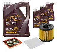 DENCKERMANN Controllo Set MANNOL Elite 5W-40 8L Per Saab 9-5 2.0 Turbo