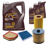 DENCKERMANN Controllo Set MANNOL Elite 5W-40 8L Per Volvo V70 II 2.4 D5 XC70