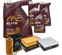 DENCKERMANN Controllo Set MANNOL Elite 5W-40 8L Per VW Golf VII 2.0 GTI