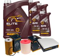 DENCKERMANN Controllo Set MANNOL Elite 5W-40 9L Per Audi A6 Avant S6 Quattro