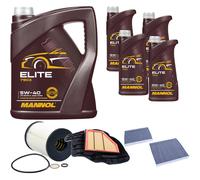DENCKERMANN Controllo Set MANNOL Elite 5W-40 9L Per BMW 6 Gran Coupe 650I
